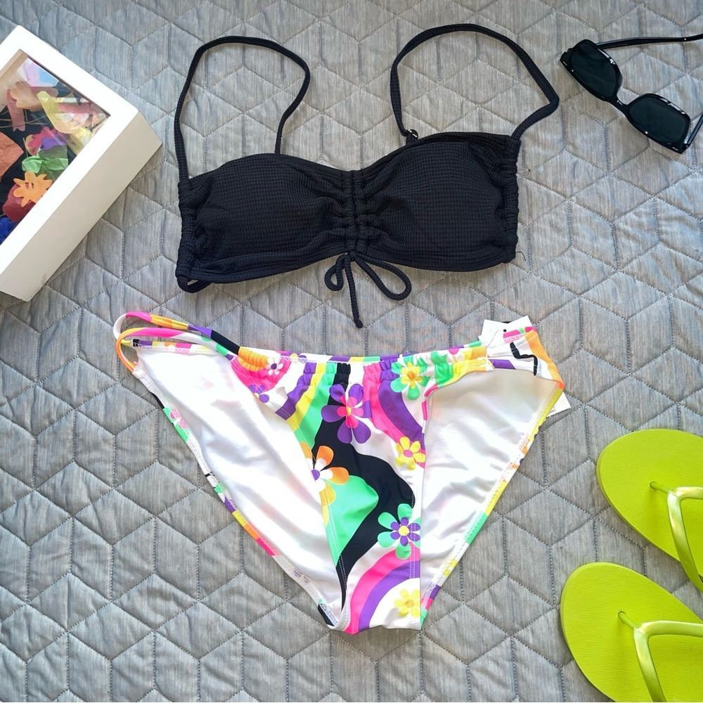 Nwt bikini hazy daze swimwear top bottom set size large bathing suit pool summer - Picture 3 of 15